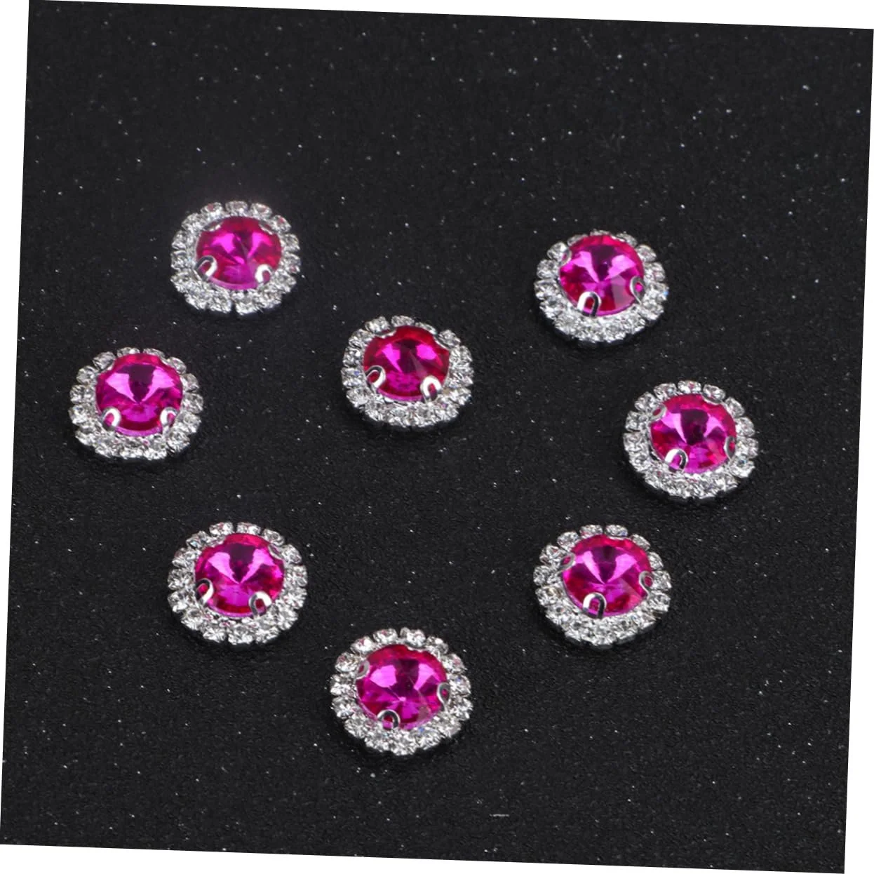 Стрази Плоскі NUOBESTY 20 шт. з акрилової смоли для шиття, ґудзики зі стразами, прикраси з бісеру зі стразами, скляні прикраси на блискавці, плоскі ґудзики для пришивання кристалів, фото №8