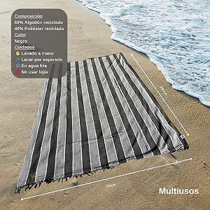 Покривало SaoTi Багатоцільове 220 x 240 см Бавовна (Темно-синій) synthetic.ua - Фото 1