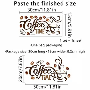 Наклейка на стіну Coffee Time Чашки PVC Коричнева 30 x 15 см ціна на synthetic.ua - Фото 1 Наклейка на стіну Coffee Time Чашки PVC Коричнева 30 x 15 см synthetic.ua - Фото 1