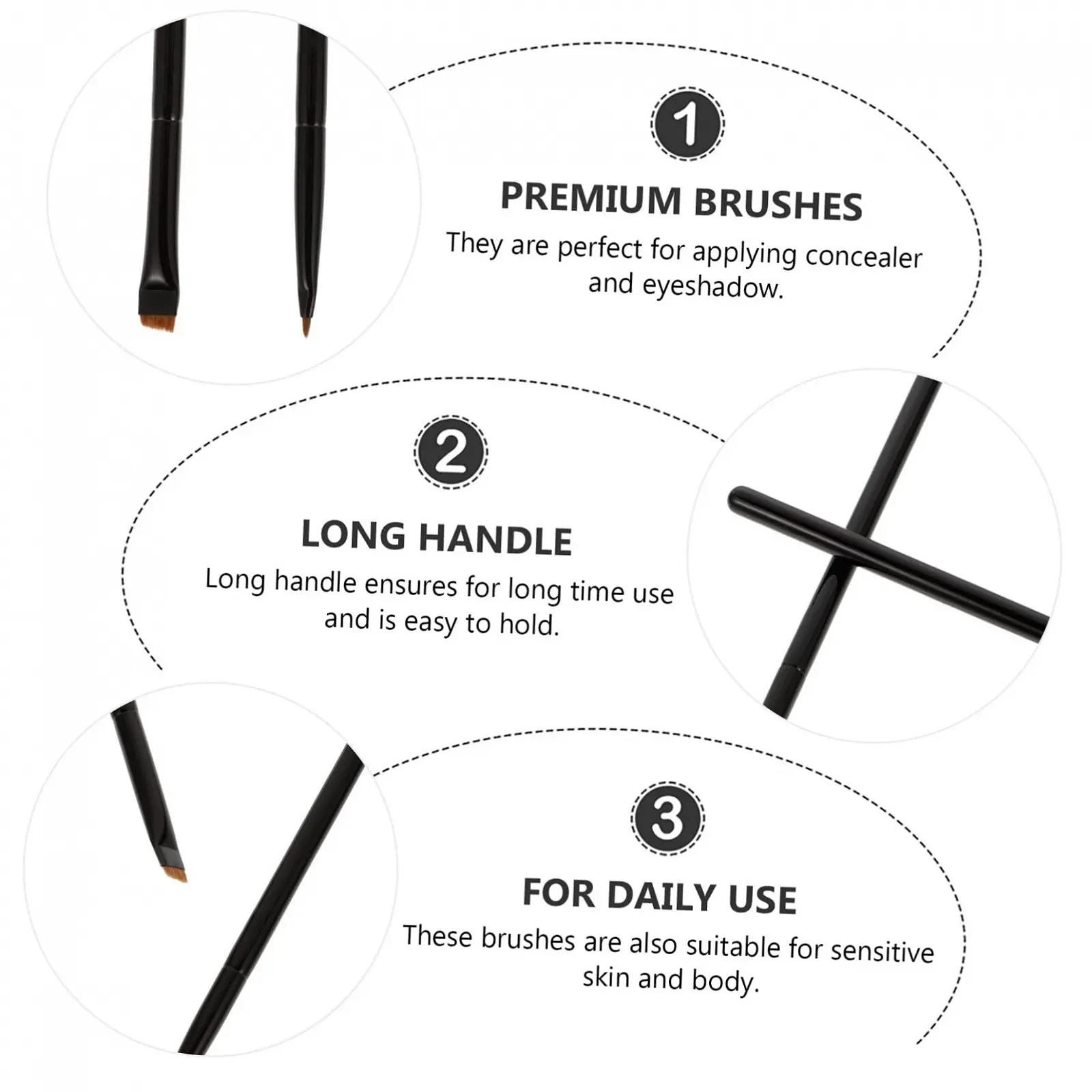 Кисти minkissy для консилера, деревянная ручка, фото №6 Кисти minkissy для консилера, деревянная ручка, фото №6