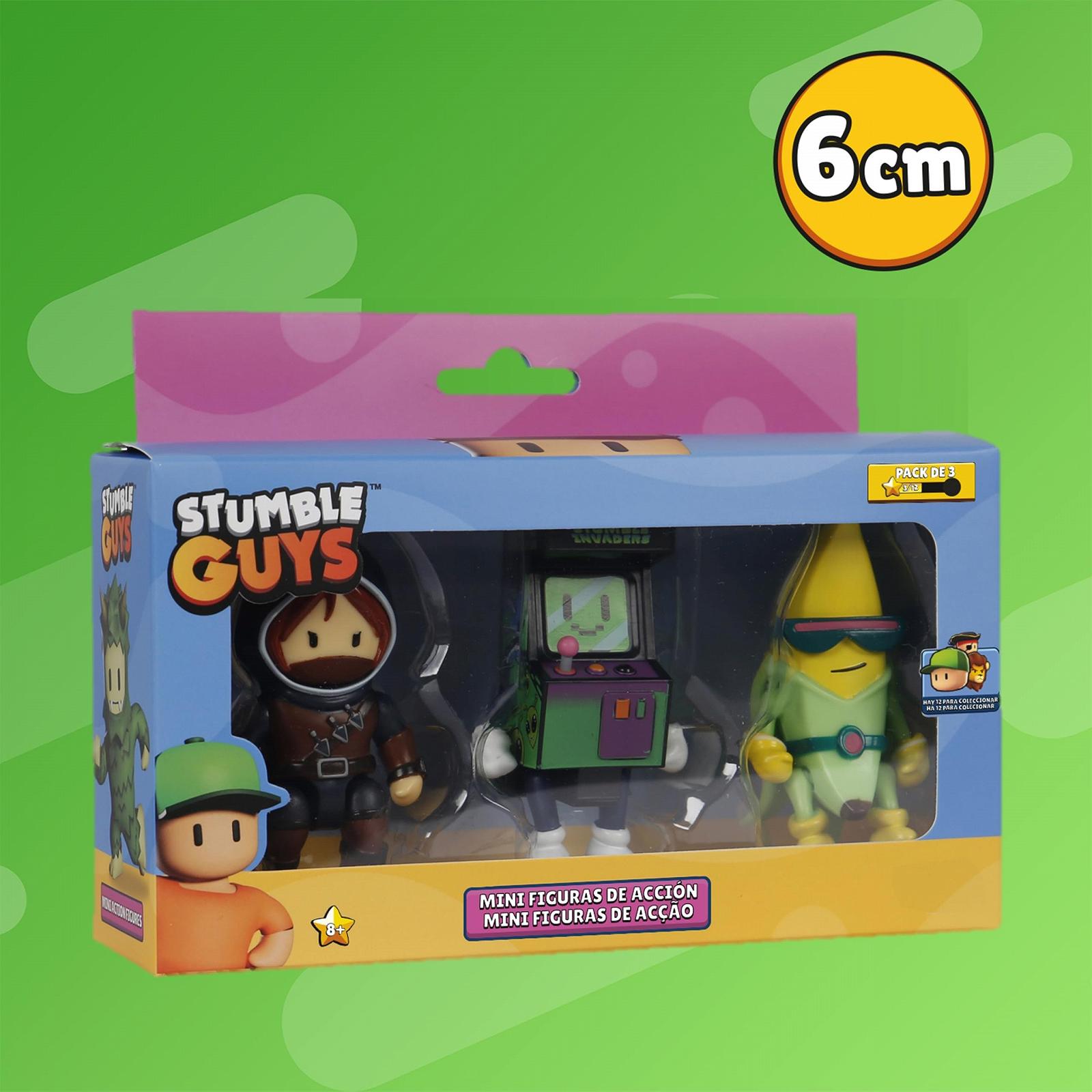 Фигурки Bizak Stumble Guys, 3 шт, 8 см, набор Banana Guy, разные фигурки для коллекционирования, фото №4