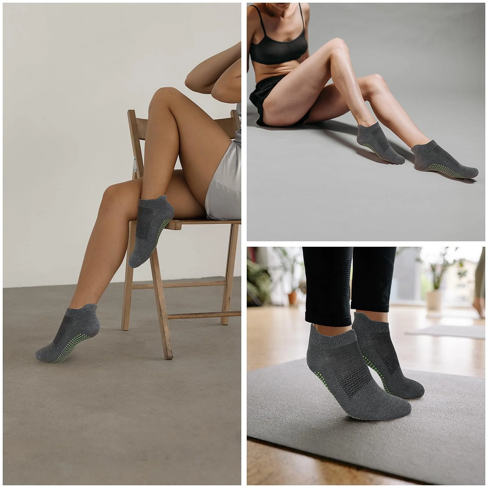 Жіночі шкарпетки Stopper для йоги та пілатесу, нековзні, 3 пари, фото №7 Жіночі шкарпетки Stopper для йоги та пілатесу, нековзні, 3 пари, фото №7