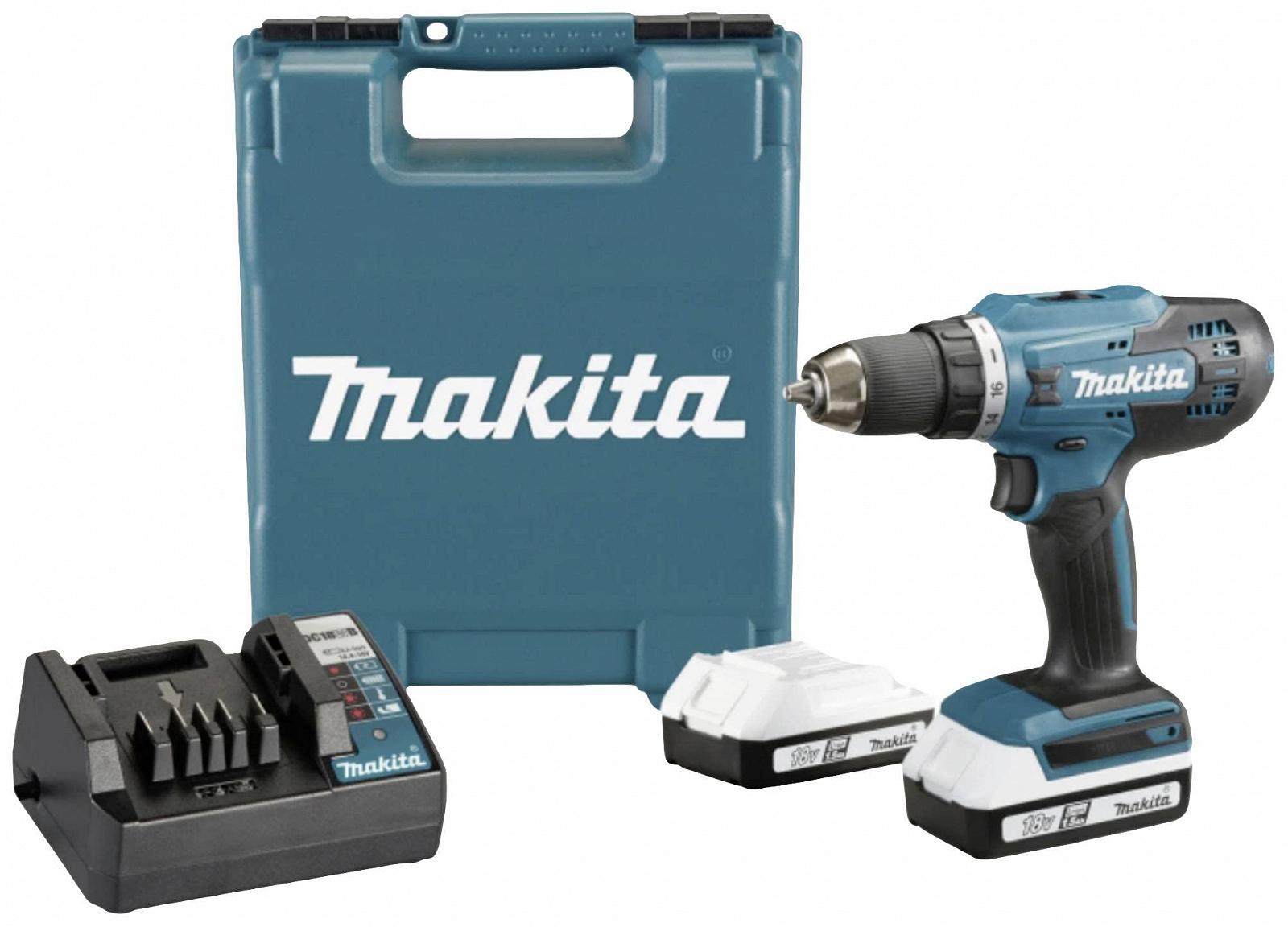 Шурупокрут Makita DF488D002 Бездротовий 18 В 1.5 Аг Li-Ion з додатковою батареєю, фото №1