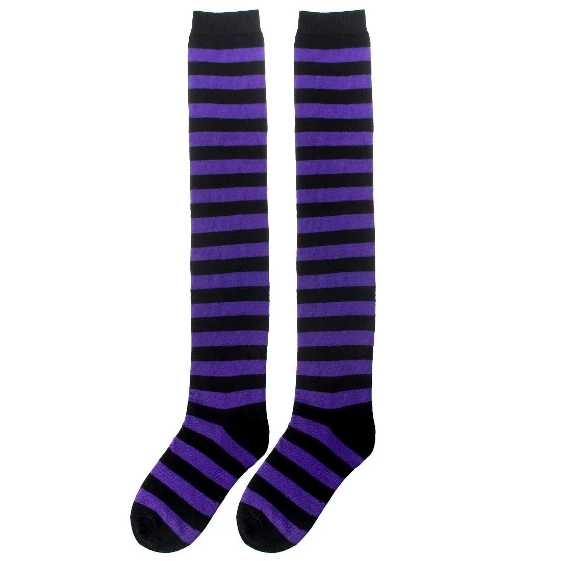 Гетры в полоску (2 пары) (черно-фиолетовые), фото №6