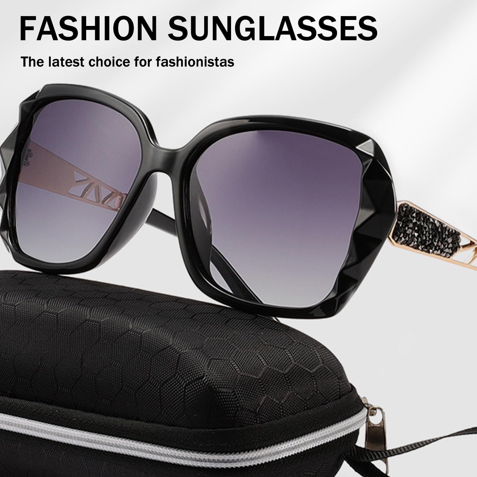 Сонцезахисні окуляри Жіночі BDSHUNBF Чорні з УФ-захистом Ретро, фото №4