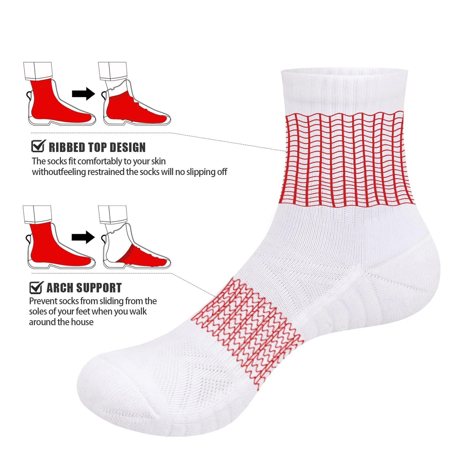 Шкарпетки YUEDGE Спортивні Жіночі 5 пар, фото №3 Шкарпетки YUEDGE Спортивні Жіночі 5 пар, фото №3