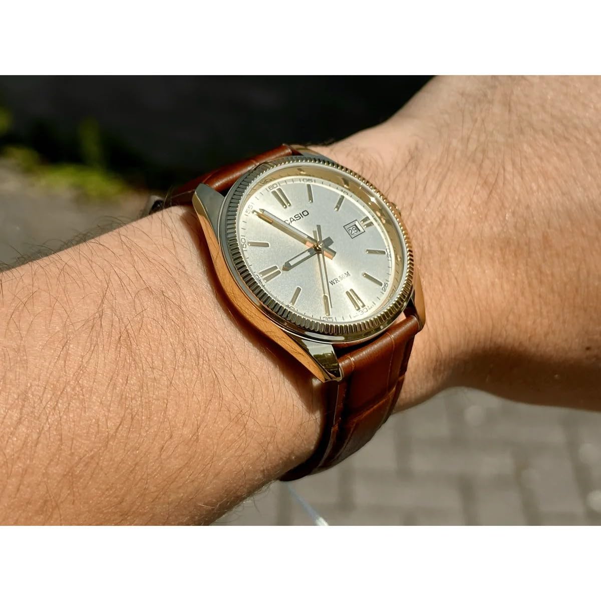 Часы Casio MTP-1302PGL-9AVEF, коричневый, Ремешок, фото №3