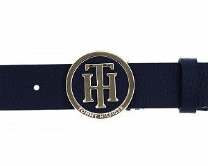 Ремінь TOMMY HILFIGER TH Round Buckle синій synthetic.ua - Фото 1
