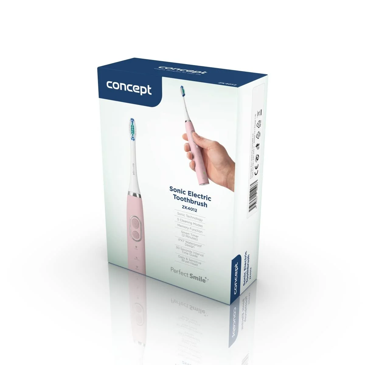Электрическая звуковая зубная щетка CONCEPT Hausgeräte ZK4012 Sonic 38000 колебаний/мин Pink, фото №10
