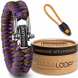 Браслет PARALOOP® з паракорду + Підвіска зі свистком, аварійний канат, набір для виживання, застібка з нержавіючої сталі, у подарунковій коробці - Фото 1