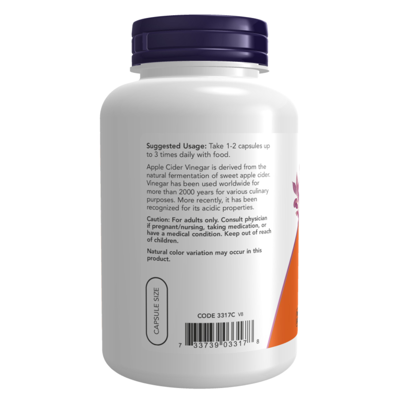 Apple Cider Vinegar 450 mg 180 vcaps, фото №3