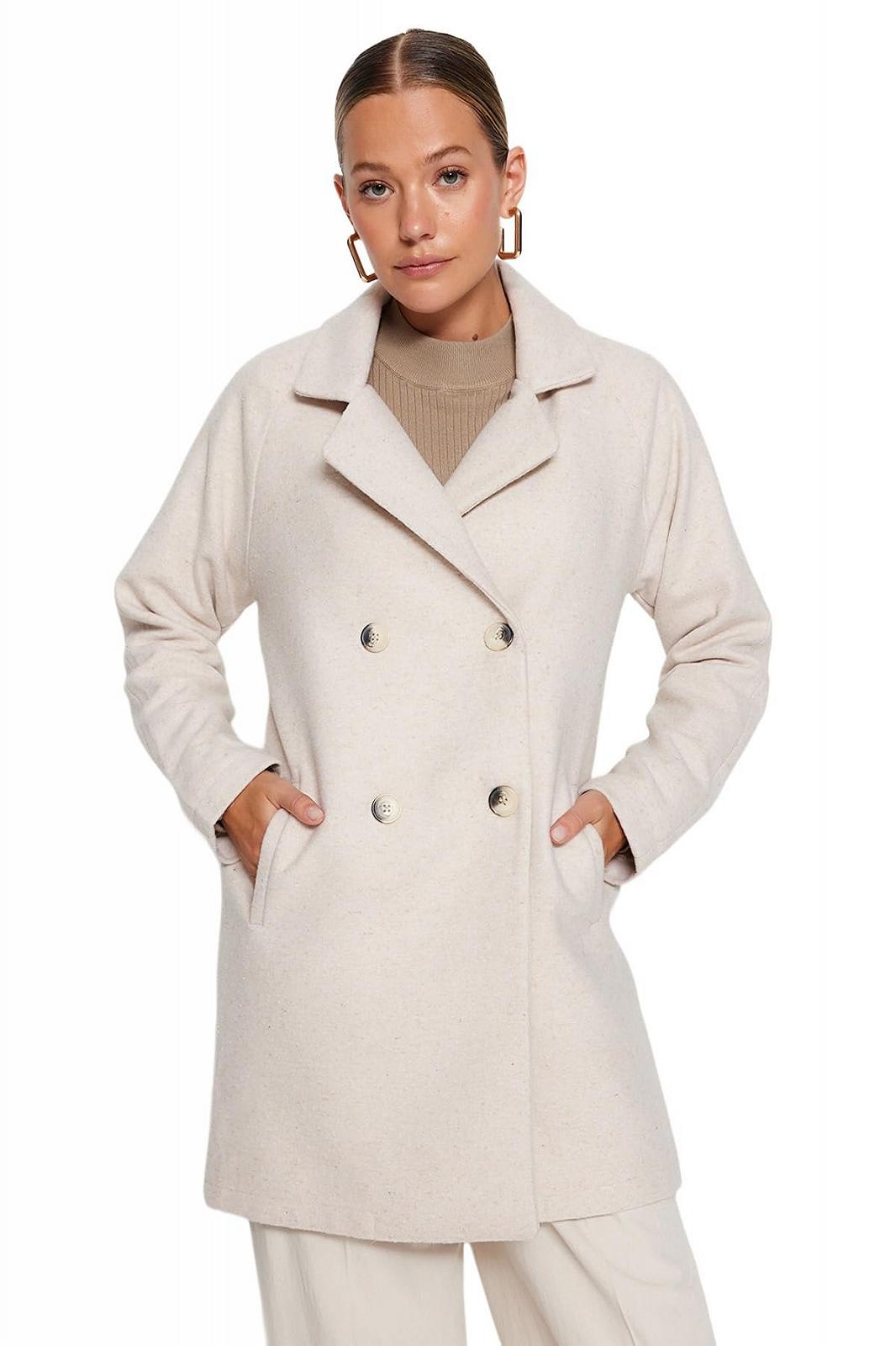 Пальто TRENDYOL Прямой Длинный рукав Стандартный, фото №1 Пальто TRENDYOL Прямой Длинный рукав Стандартный, фото №1