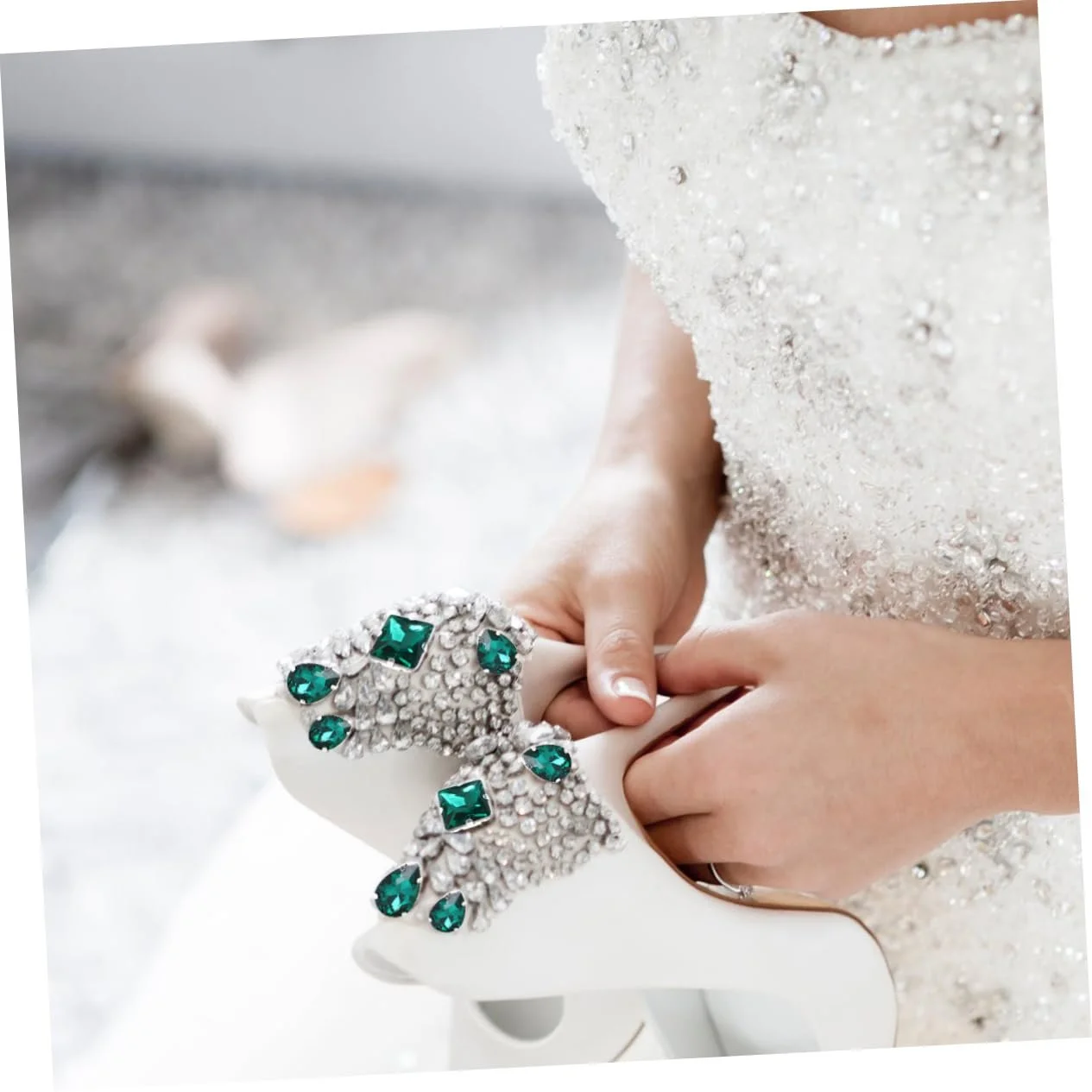 Стрази Крапля SEWACC 50 шт. Зелений, фото №3