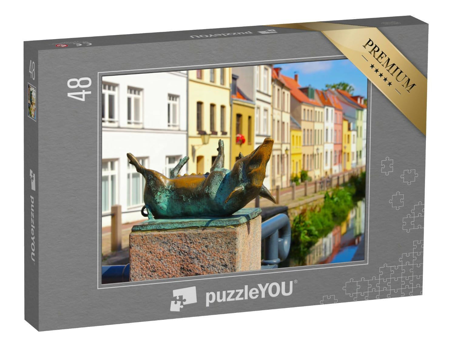 Пазл puzzleYOU "Старый город Висмар в Северной Германии со Свиным мостом" 48 деталей, фото №1