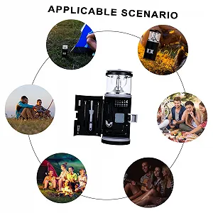 Фонарь Campfire Кемпинговый фонарь для палатки Аварийное освещение Ручной фонарик на батарейках Кемпинговый фонарь Многофункциональный инструмент Факел Кемпинговый инструмент Ручной фонарь ABS Черный цена на synthetic.ua - Фото 1 Фонарь Campfire Кемпинговый фонарь для палатки Аварийное освещение Ручной фонарик на батарейках Кемпинговый фонарь Многофункциональный инструмент Факел Кемпинговый инструмент Ручной фонарь ABS Черный synthetic.ua - Фото 1