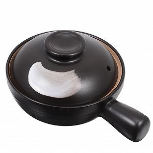 Горшок керамический с крышкой и одной ручкой термостойкий для супа и риса - Фото 1