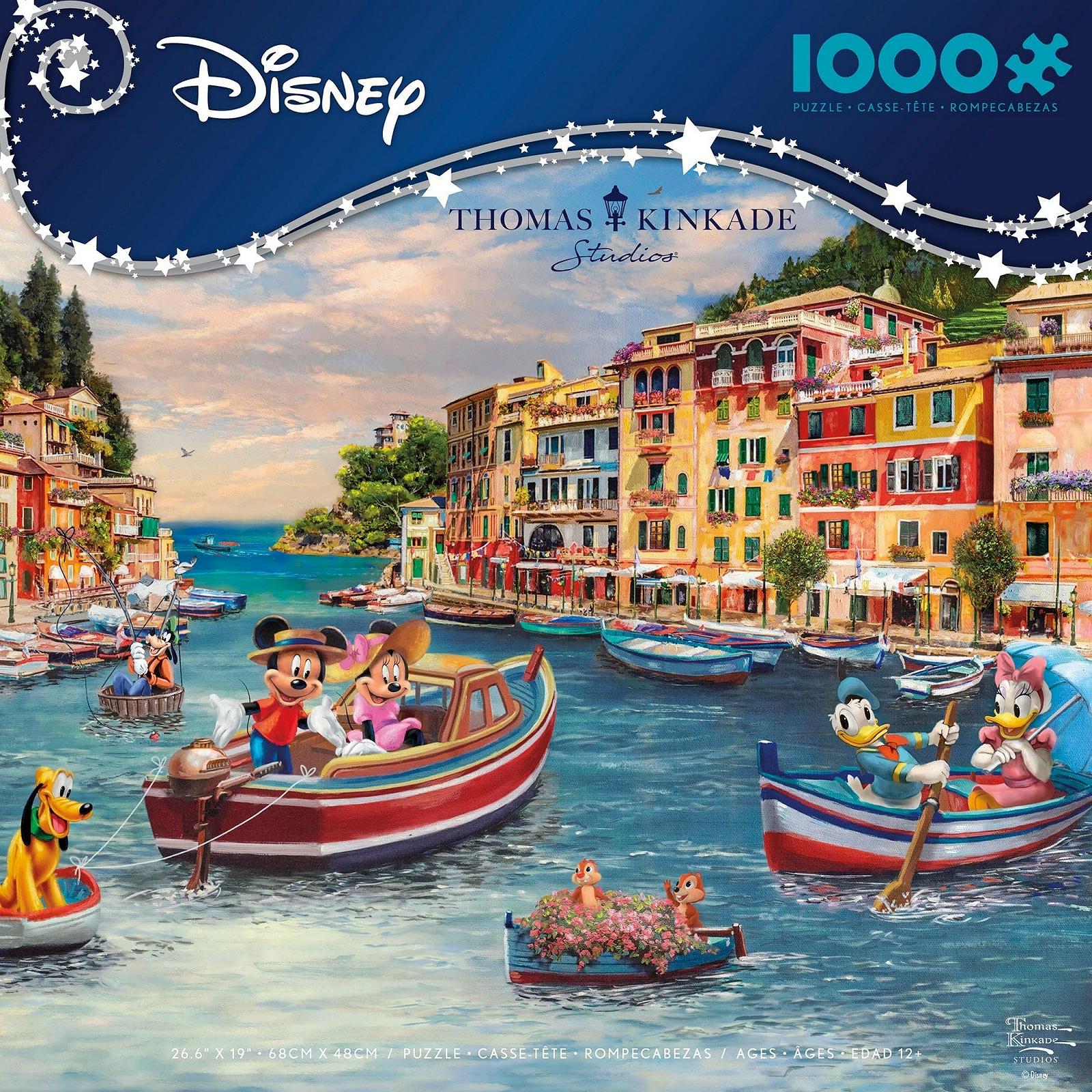 Пазл Ceaco Thomas Kinkade Disney Mickey & Minnie in Italy 1000 елементів, фото №1 Пазл Ceaco Thomas Kinkade Disney Mickey & Minnie in Italy 1000 елементів, фото №1