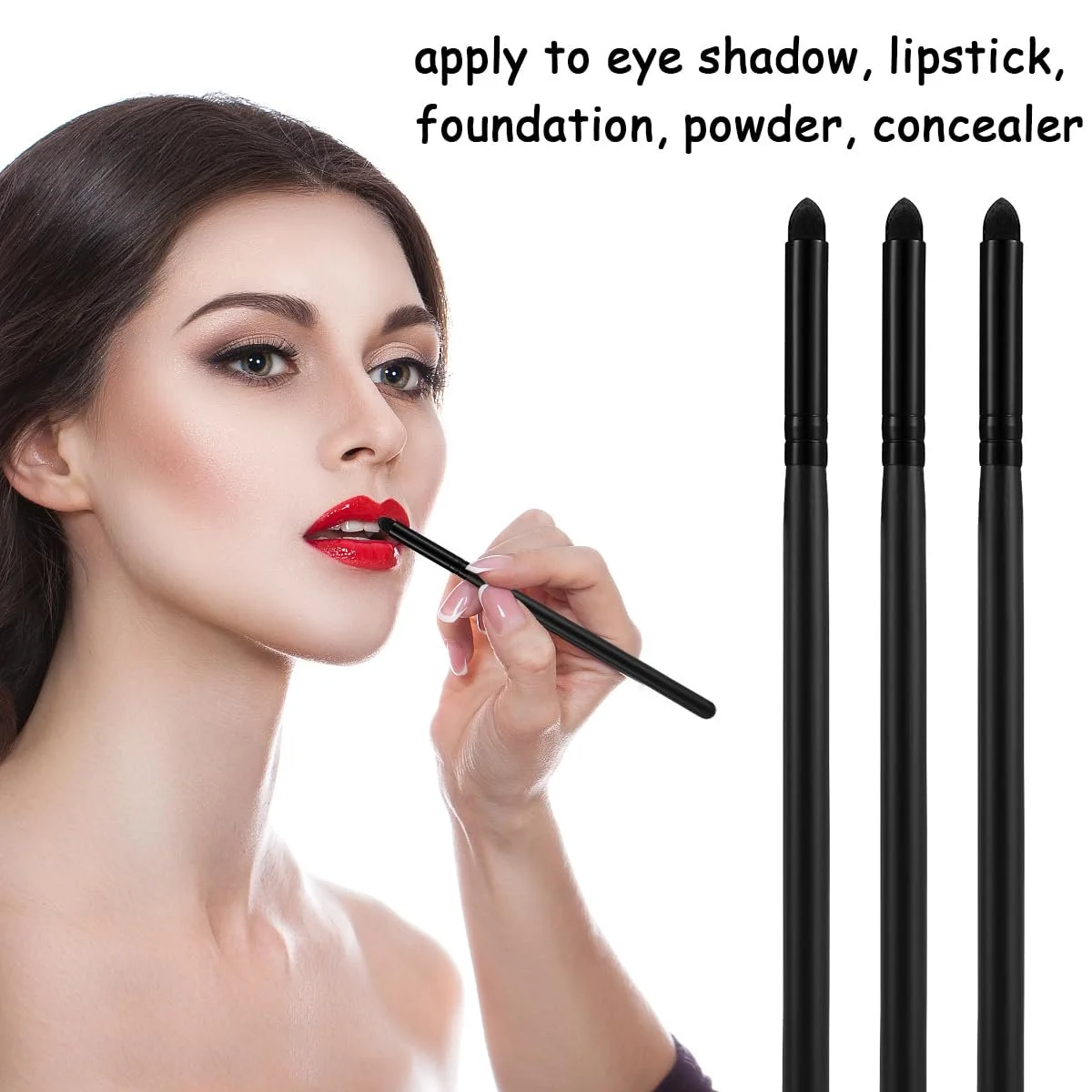 Кисти для подводки Auswalar 10-teiliger профессиональная черная, фото №6 Кисти для подводки Auswalar 10-teiliger профессиональная черная, фото №6