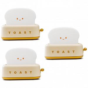 Світильник OSALADI Toaster Cute Toast Night Light LED для спальні з батареєю - Фото 1