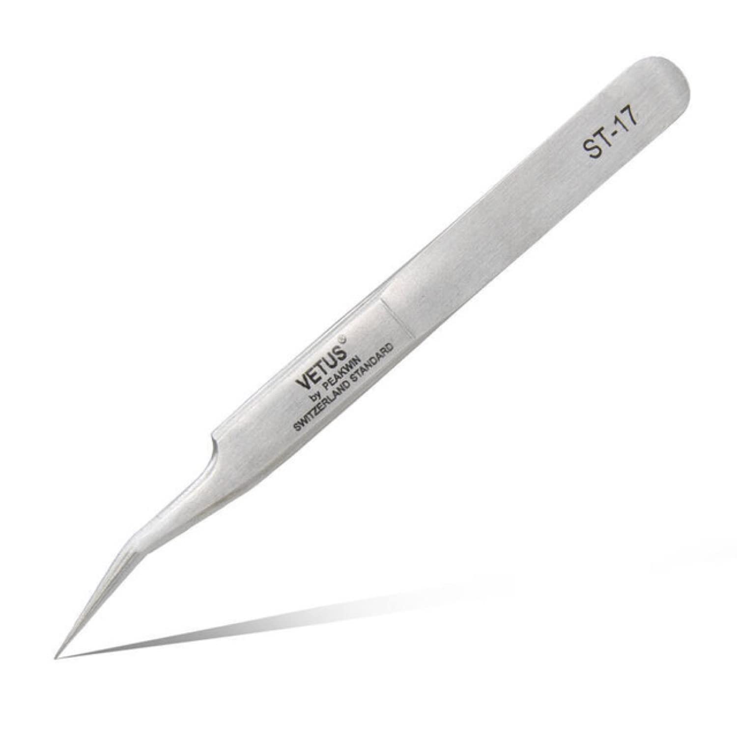 Пинцет Vetus ST-17 для наращивания ресниц с защитным колпачком, фото №6 Пинцет Vetus ST-17 для наращивания ресниц с защитным колпачком, фото №6