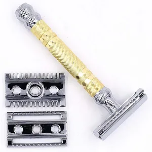 Т-образная бритва Parker Safety Razor Parker Convertible Сменная голова 5 лезвий Хром synthetic.ua - Фото 1