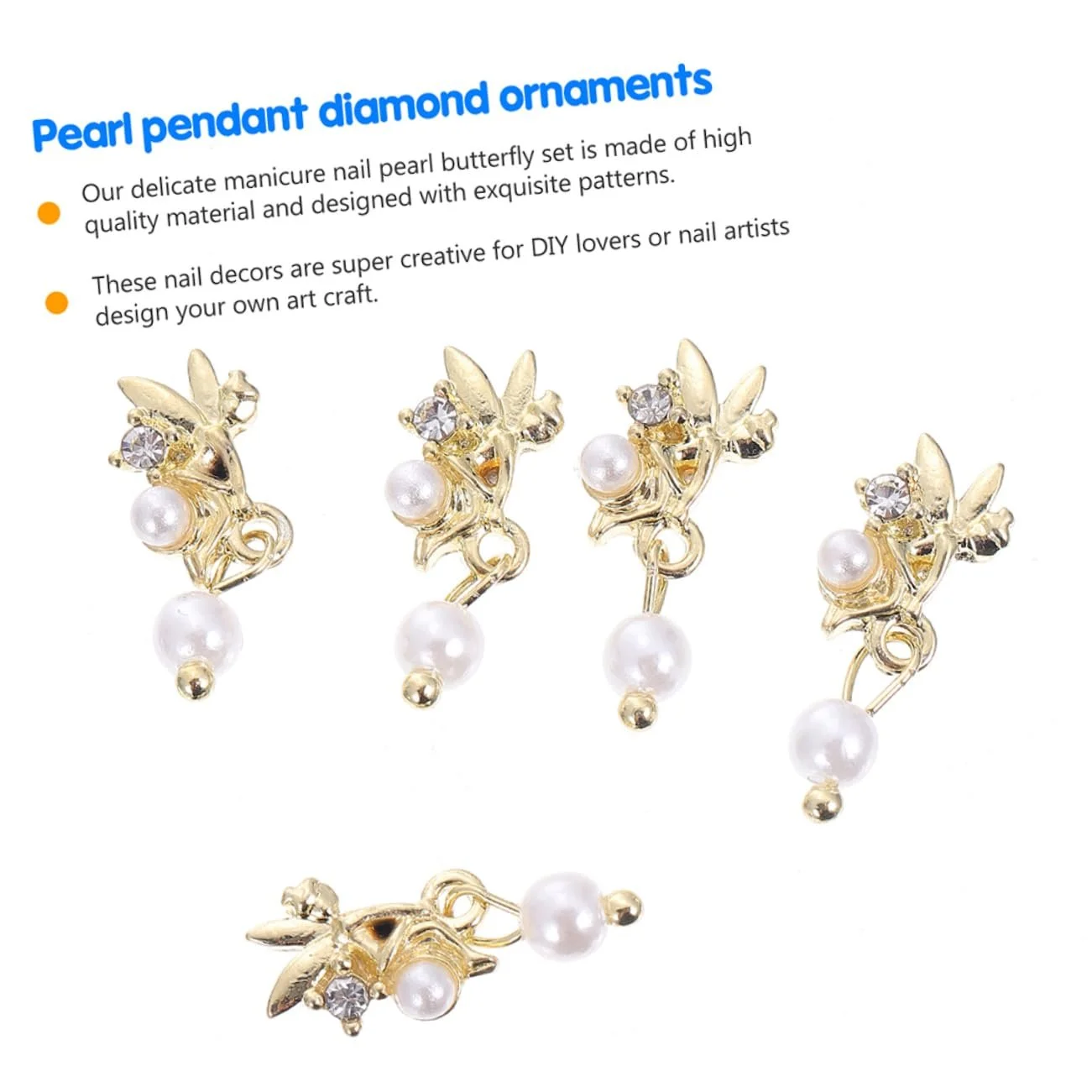 Украшения для ногтей, 12 шт, жемчуг, фото №9