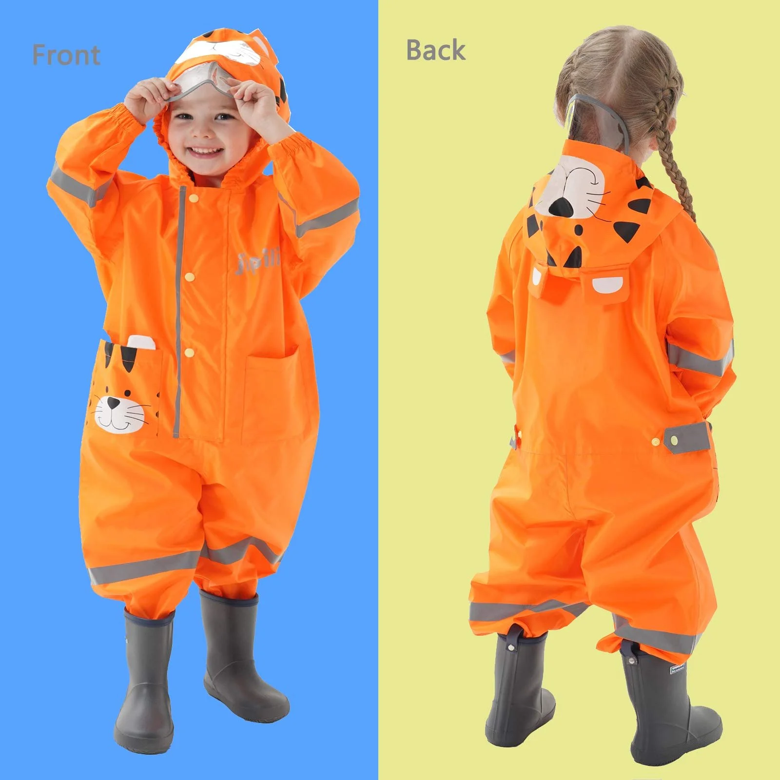 Дощовик Baogaier Дитячий для дівчаток і хлопчиків з капюшоном, фото №2