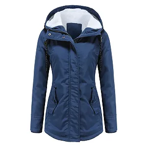 Жіноча зимова куртка Petalum з капюшоном, утеплена - Фото 1