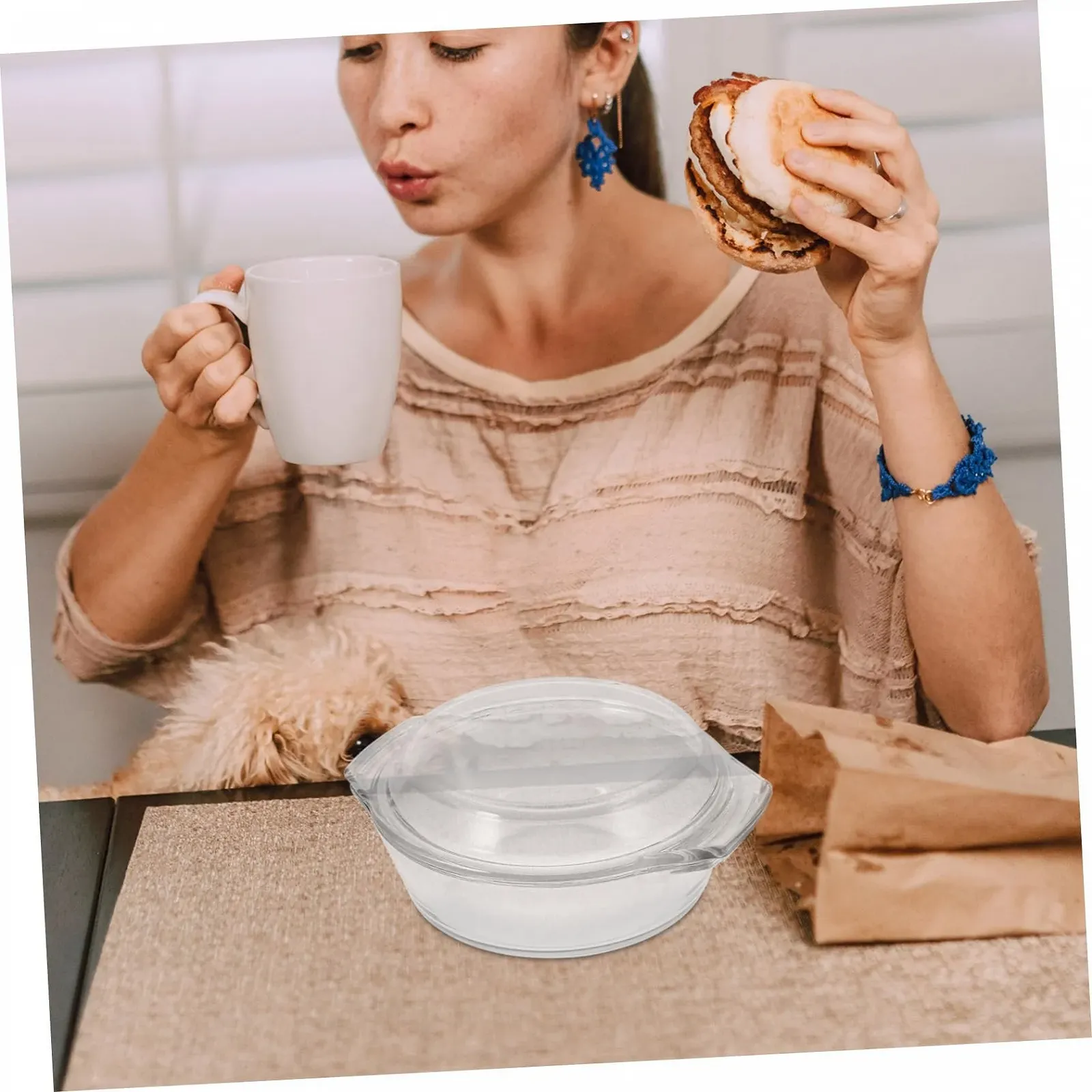 Форма для запекания стеклянная термостойкая с крышкой для духовки и микроволновой печи, фото №7 Форма для запекания стеклянная термостойкая с крышкой для духовки и микроволновой печи, фото №7