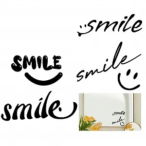 Наклейки Смайли 2 аркуші дзеркальні позитивні афірмації для авто та дзеркал - Фото 1