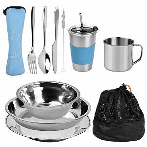 Набор столовых приборов Camping Cutlery Set 10 штук для кемпинга - Фото 1
