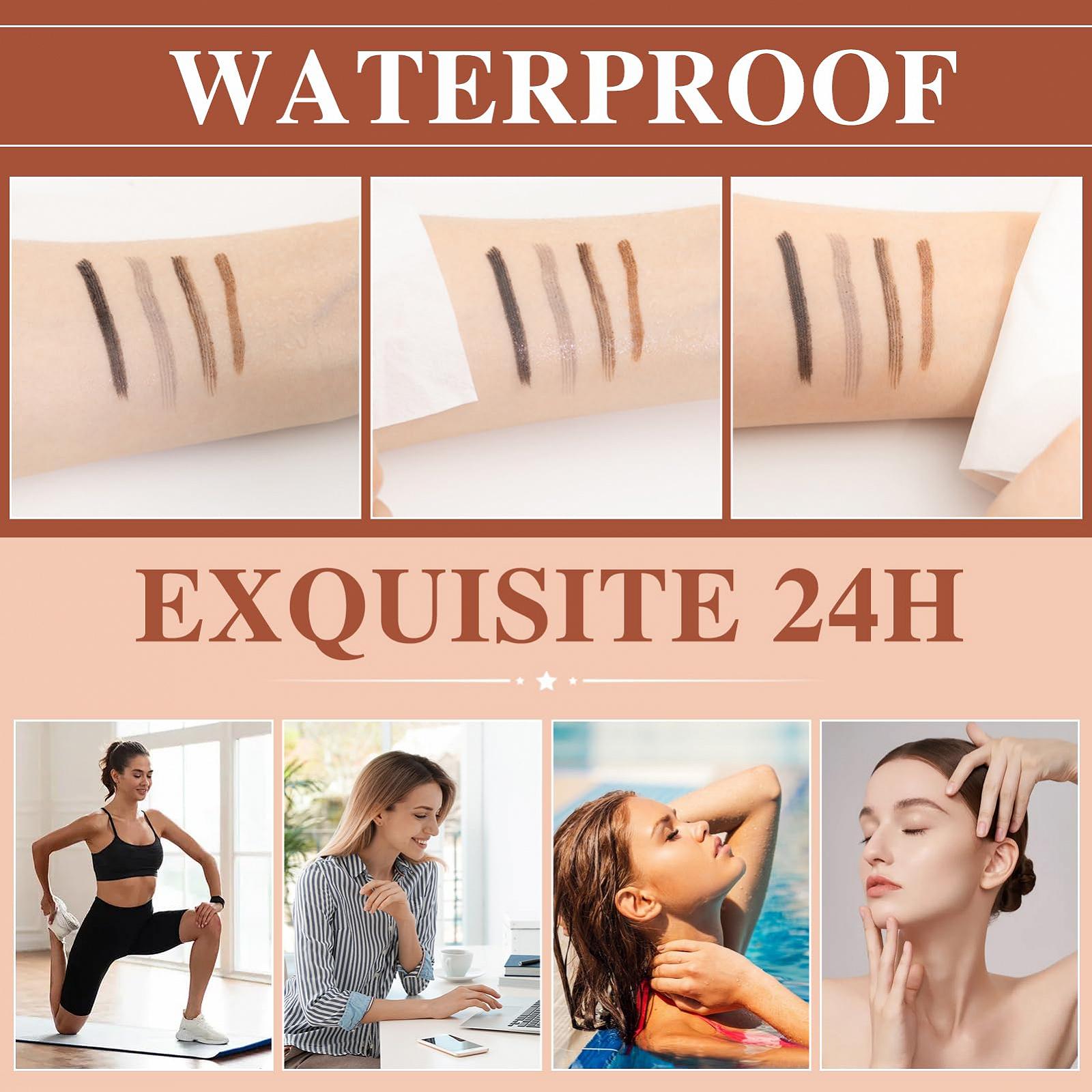 Олівець Skeadex Micro Waterproof Eyebrow Pencil 2-in-1 Dual-Ended Magic Eyebrow Pencil Чорний, фото №7
