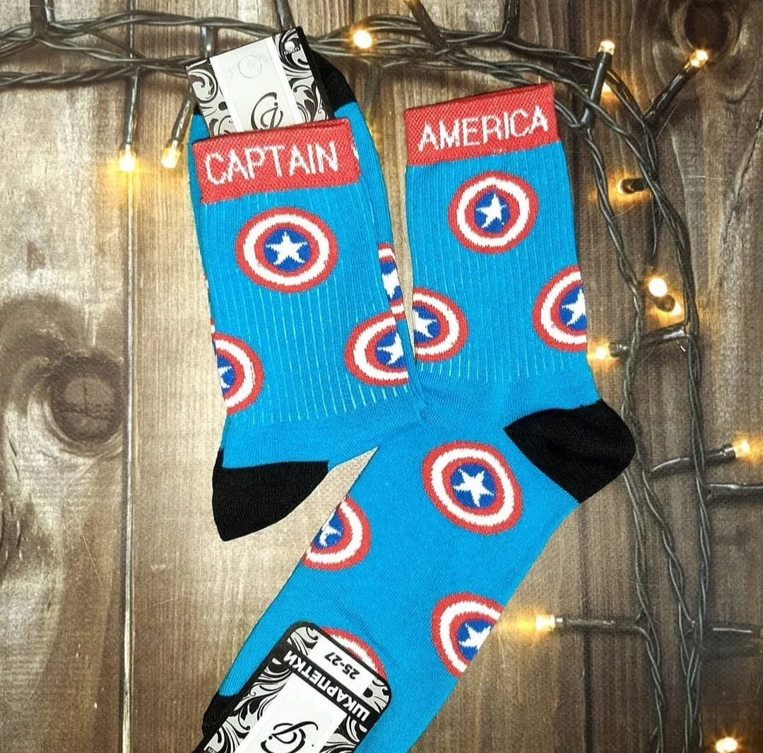 Чоловічі молодіжні шкарпетки високі демісезонні сині 39-44 розмір, фото №1