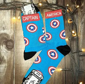 Чоловічі молодіжні шкарпетки високі демісезонні сині 39-44 розмір - Фото 1