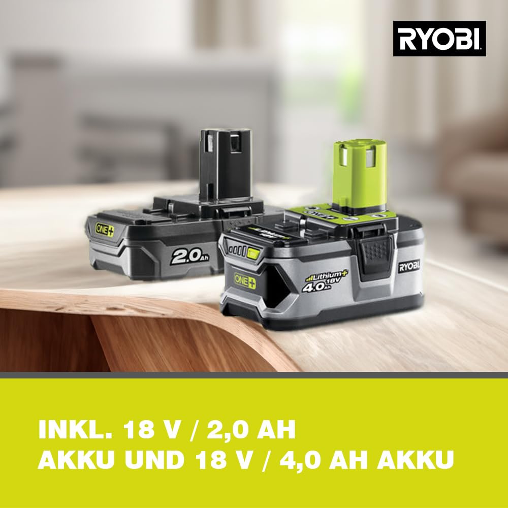 Дрель аккумуляторная RYOBI ONE+ R18DD2-242S 18 В 2-скоростная 40 Нм 24 уровней крутящего момента патрон 10 мм 1x4.0Ah 1x2.0Ah батарея зарядное устройство в сумке для инструментов, фото №5 Дрель аккумуляторная RYOBI ONE+ R18DD2-242S 18 В 2-скоростная 40 Нм 24 уровней крутящего момента патрон 10 мм 1x4.0Ah 1x2.0Ah батарея зарядное устройство в сумке для инструментов, фото №5