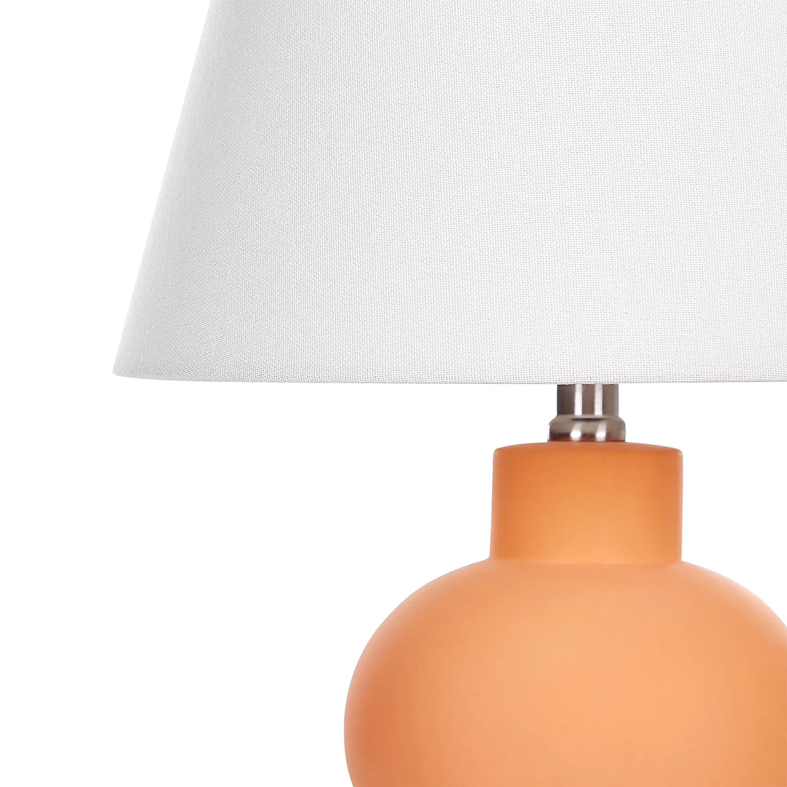 Настільна лампа Fabilos Ceramic Vase Base Empire Shape Switch Білий Помаранчевий, фото №5