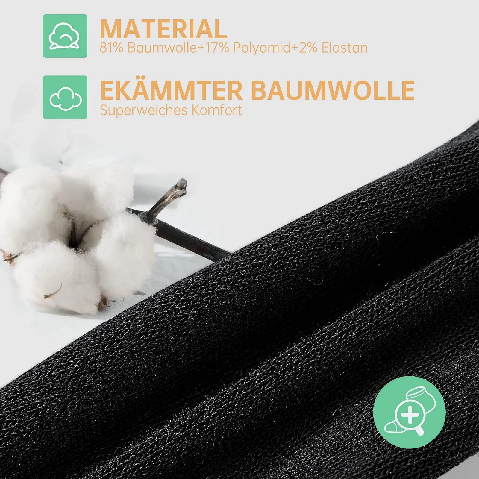 Шкарпетки спортивні FALARY Trainer для чоловіків та жінок Бавовна органічна, 12 пар, фото №3