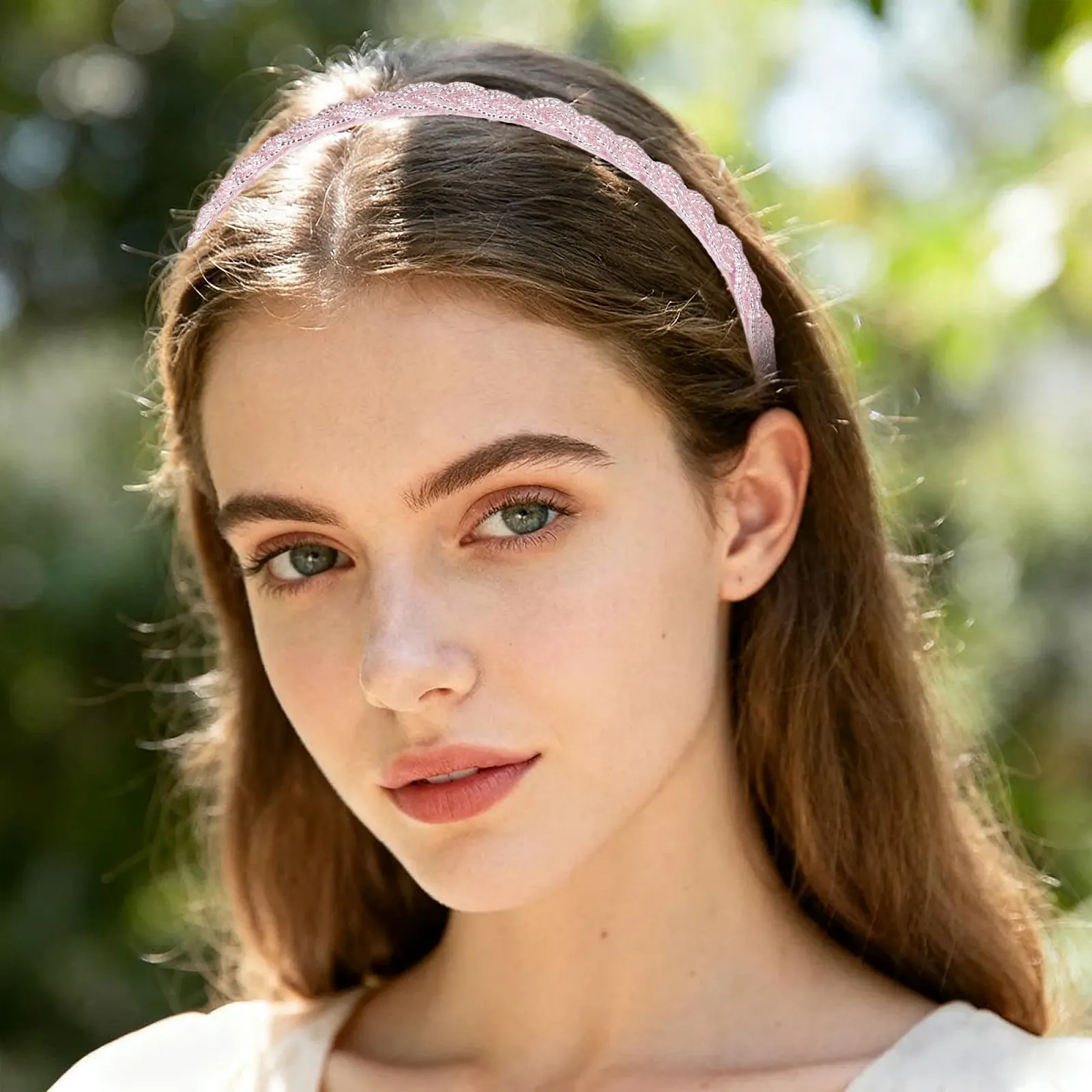 Набор обручей для волос с 3 стразами., фото №5