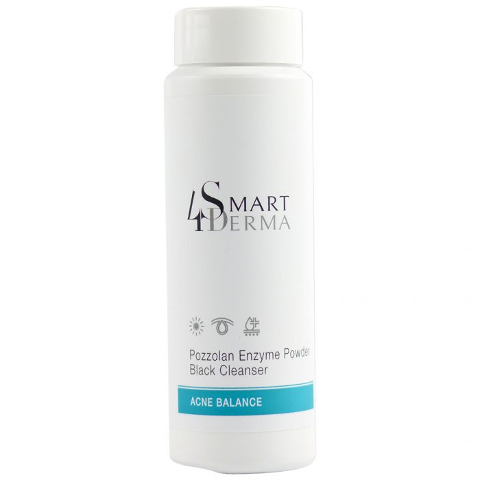 Ензимна пудра для очищення жирної та комбінованої шкіри Smart4Derma Pozzolan Enzyme Powder Black Cleanser 80мл 80 мл, фото №1 Ензимна пудра для очищення жирної та комбінованої шкіри Smart4Derma Pozzolan Enzyme Powder Black Cleanser 80мл 80 мл, фото №1
