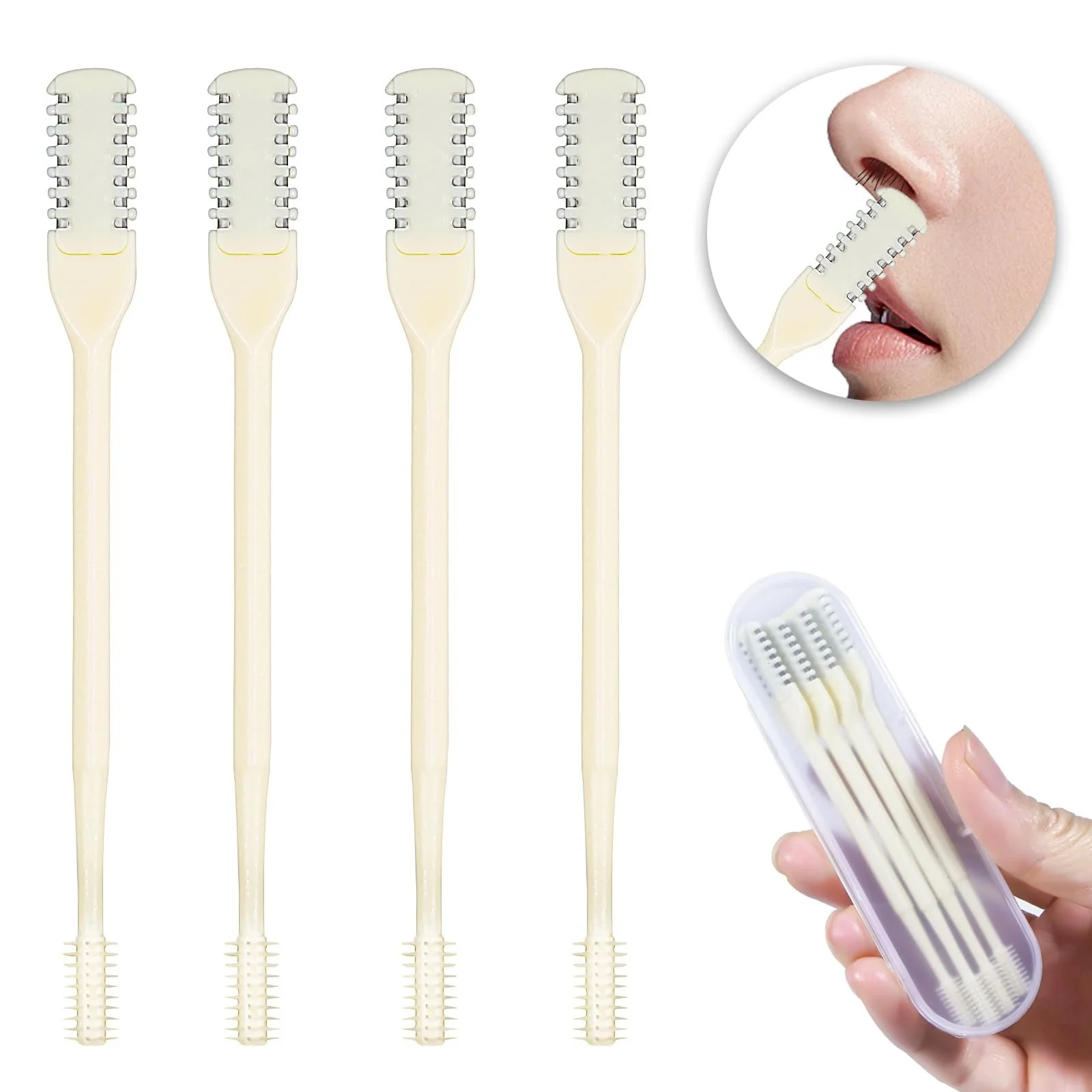 Тример для носа Hengxinchen 4 шт. 2 в 1, Двосторонній, Портативний, Ручний, 360° для чоловіків та жінок, фото №1