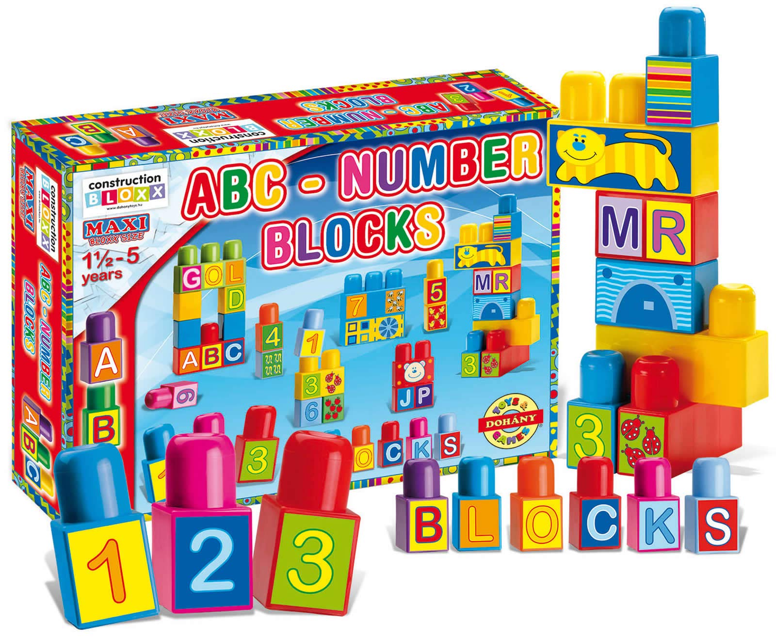 Набор блоков Dohany Maxi Bloxx ABC Numbers 64 шт. 18M+, фото №1 Набор блоков Dohany Maxi Bloxx ABC Numbers 64 шт. 18M+, фото №1