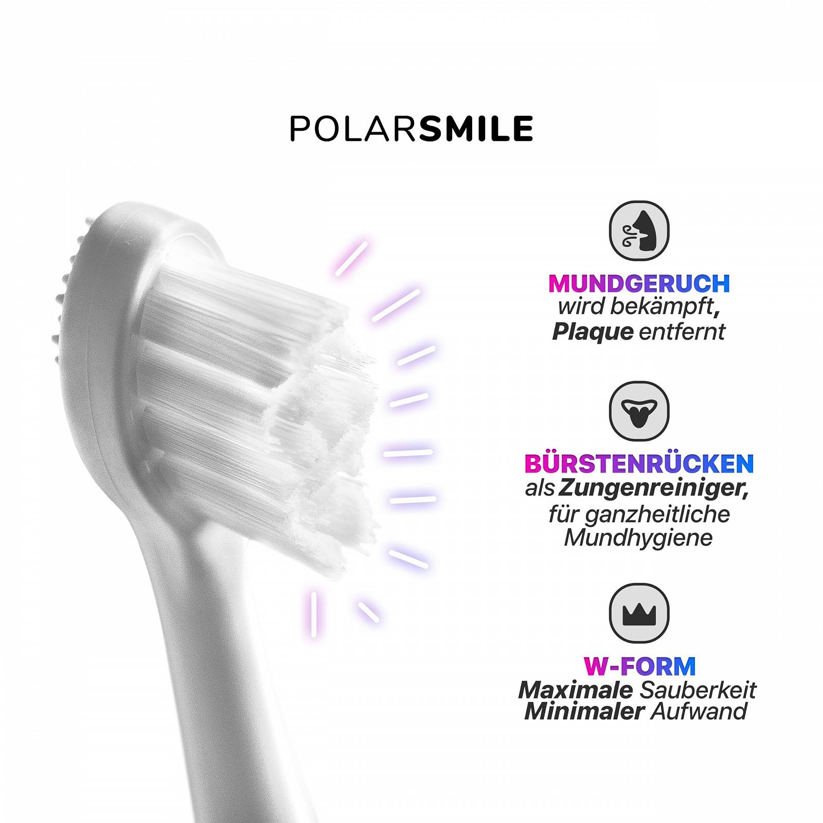 Звукова зубна щітка Polarsmile Pro 40 000 VPM 4 режими таймер 5 хвилин IPX8 акумулятор 60 днів датчик тиску океанічний синій, фото №2