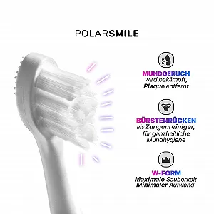 Звукова зубна щітка Polarsmile Pro 40 000 VPM 4 режими таймер 5 хвилин IPX8 акумулятор 60 днів датчик тиску океанічний синій synthetic.ua - Фото 1