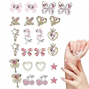 Декор для нігтів 3D Heart Bow Butterfly Cherry Star для манікюру та творчості - Фото 1