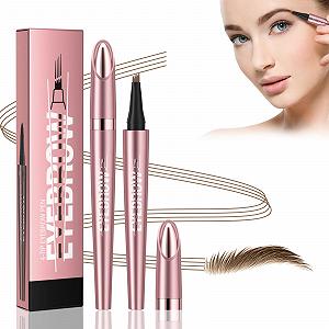 Олівець для брів 3D Magic Micro 4 Fork Tip Waterproof 01# Light Coffee - Фото 1