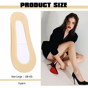 Шкарпетки жіночі невидимі нейлонові 5 пар, 38-42, балетні шкарпетки synthetic.ua - Фото 1