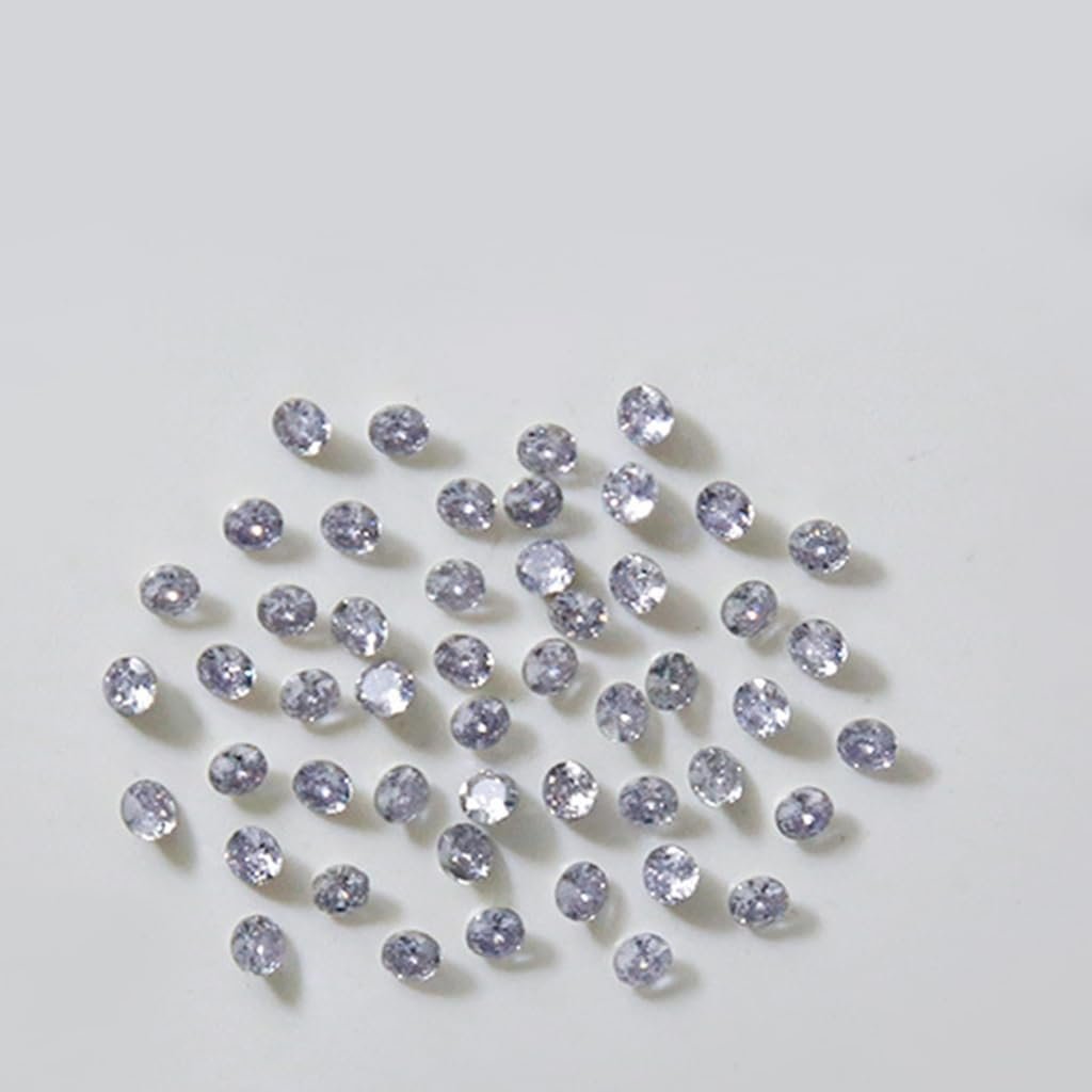 Стразы для ногтей Кристаллические круглые 50 штук, фото №9
