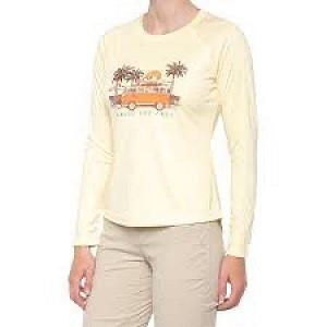 Waves Are Free Printed Rash Guard UPF 50 M Pale Yellow блуза женская Vapor Apparel - Фото 1