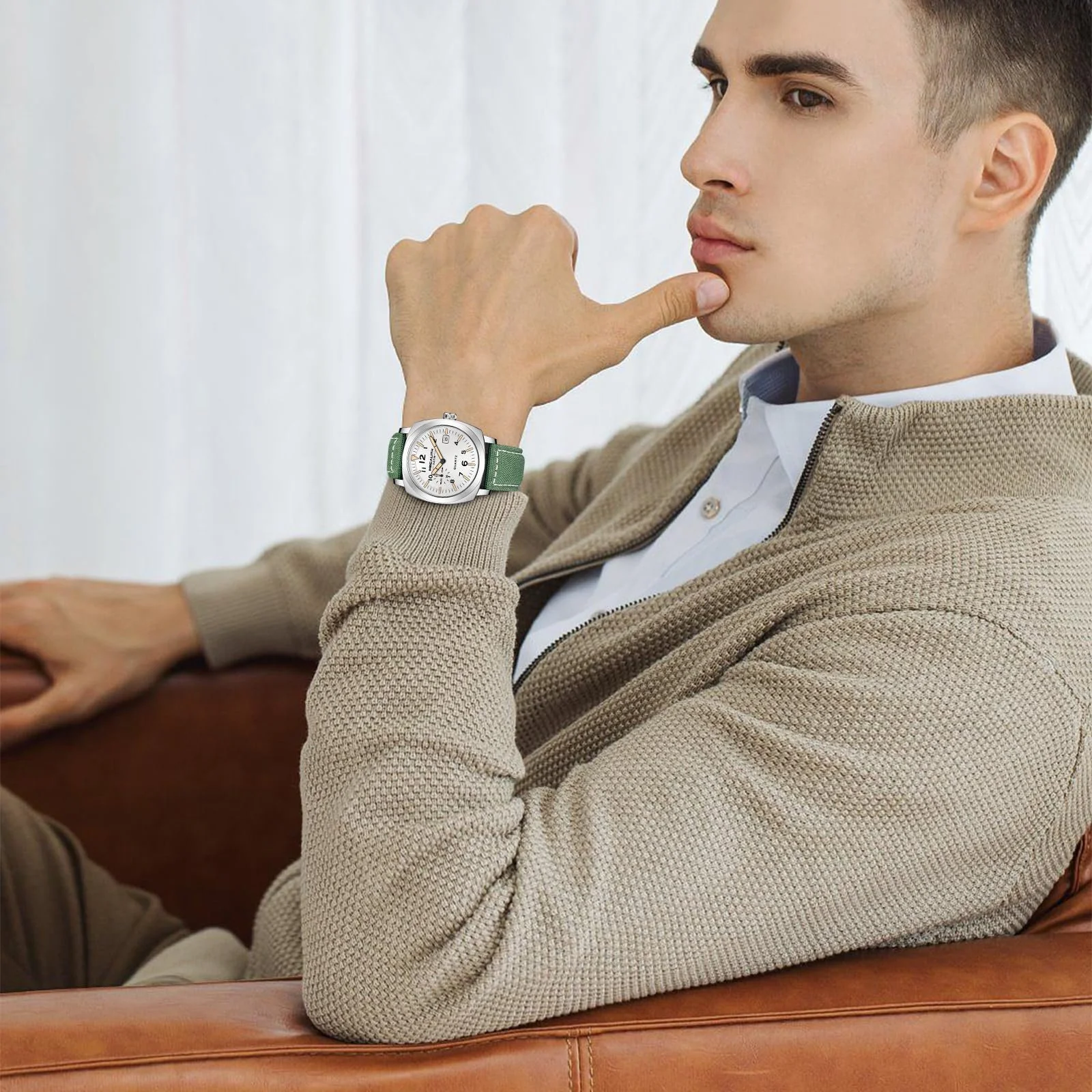 Годинник MEGALITH Кварцовий Аналоговий Чоловічий Водонепроникний Срібний Спортивний, фото №2