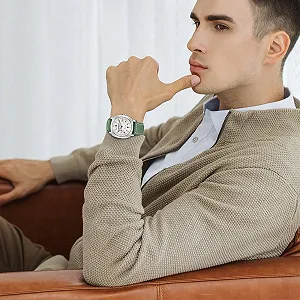 Годинник MEGALITH Кварцовий Аналоговий Чоловічий Водонепроникний Срібний Спортивний synthetic.ua - Фото 1